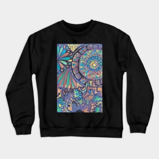 Purple Pastel Doodle Crewneck Sweatshirt